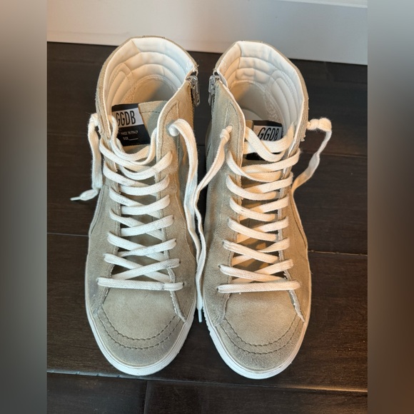 Golden Goose Mens Slide in military green suede with star and white flash - Picture 10 of 10